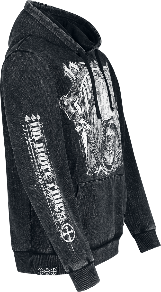 Sweat-shirt à capuche  de Rock Rebel by EMP - Rebels & Reapers Metal Pin - S à XXL - pour Homme - gris - Rock Rebel by EMP - View 2