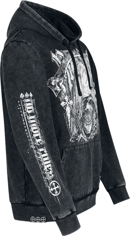 Sweat-shirt à capuche  de Rock Rebel by EMP - Rebels & Reapers Metal Pin - S à XXL - pour Homme - gris - Rock Rebel by EMP - View 2