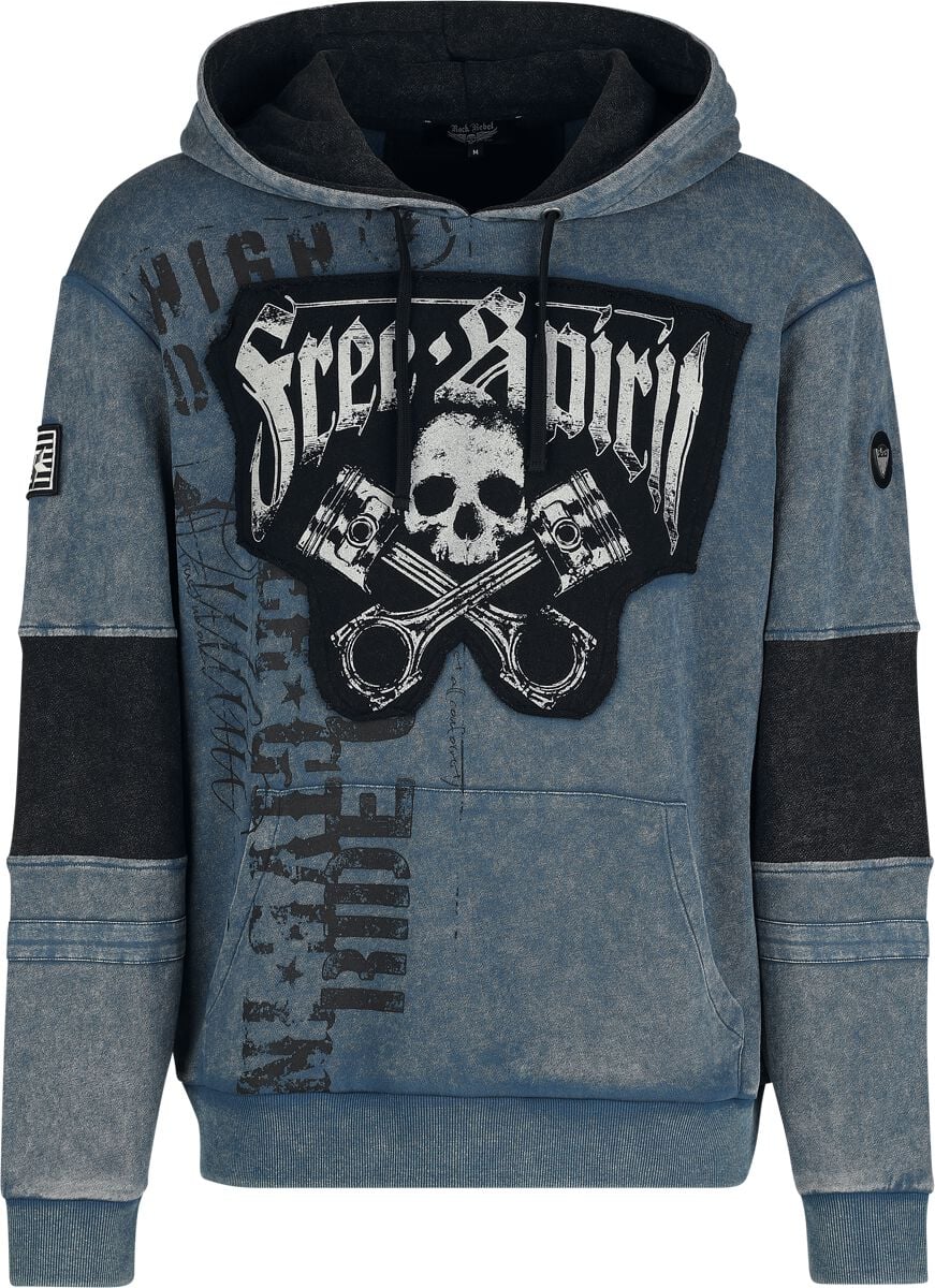 Sweat-shirt à capuche  de Rock Rebel by EMP - Free Spirit Metal Pin - S à XXL - pour Homme - multicolore - Rock Rebel by EMP