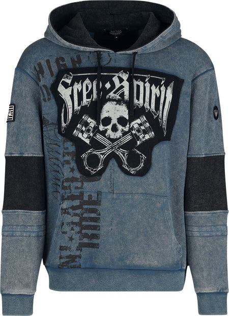 Sweat-shirt à capuche  de Rock Rebel by EMP - Free Spirit Metal Pin - S à XXL - pour Homme - multicolore - Rock Rebel by EMP