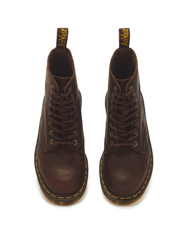 Bottes  de Dr. Martens - 1460 Pascal Emboss Floral - EU36 - pour Femme - marron - Dr. Martens - View 2
