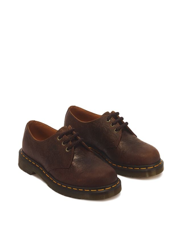 Chaussures basses  de Dr. Martens - 1461 Emboss Floral - EU36 à EU41 - pour Femme - marron - Dr. Martens