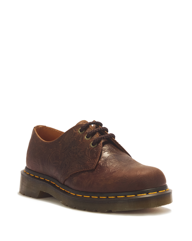 Chaussures basses  de Dr. Martens - 1461 Emboss Floral - EU36 à EU41 - pour Femme - marron - Dr. Martens - View 2