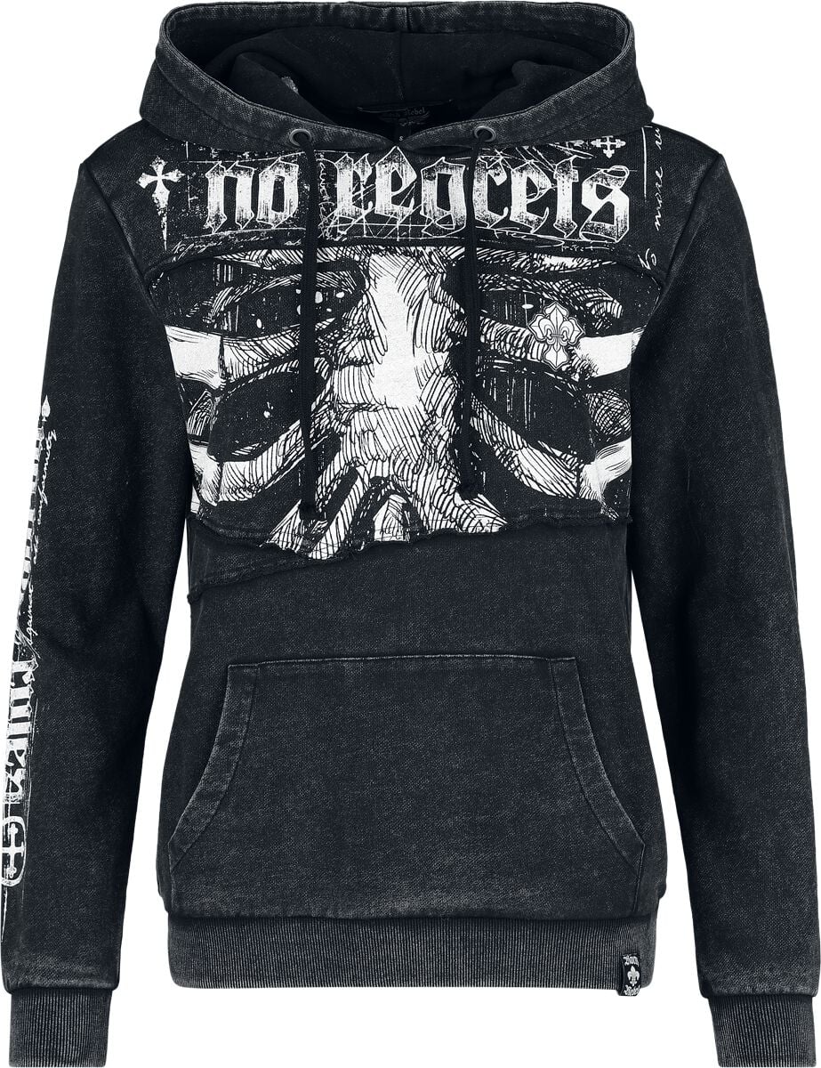 Sweat-shirt à capuche  de Rock Rebel by EMP - Rebels & Reapers - S à XXL - pour Femme - bleu - Rock Rebel by EMP