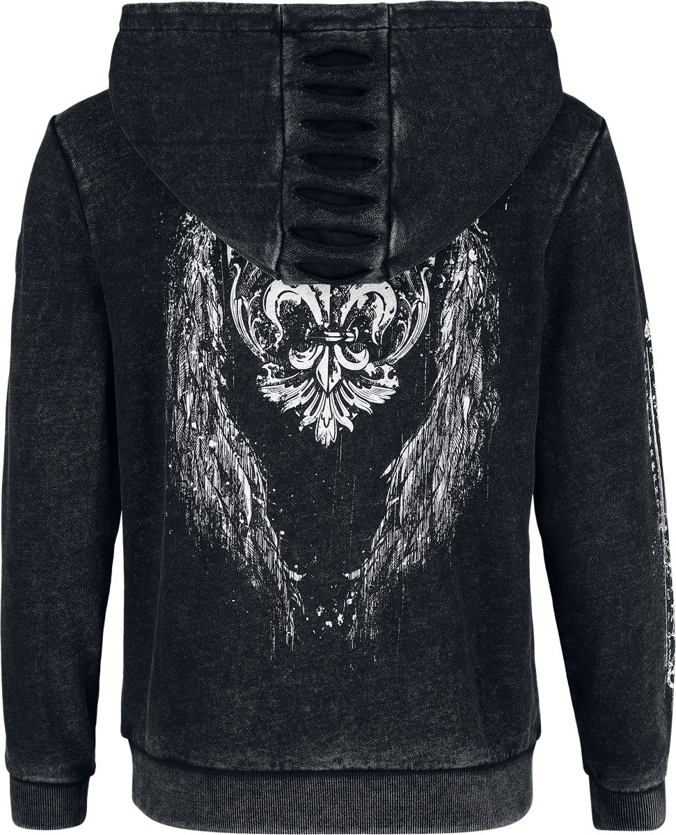 Sweat-shirt à capuche  de Rock Rebel by EMP - Rebels & Reapers - S à XXL - pour Femme - bleu - Rock Rebel by EMP - View 2