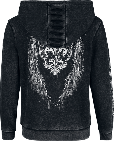 Sweat-shirt à capuche  de Rock Rebel by EMP - Rebels & Reapers - S à XXL - pour Femme - bleu - Rock Rebel by EMP - View 2