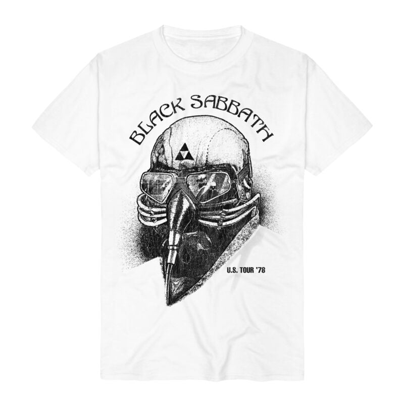 T-Shirt Manches courtes  de Black Sabbath - US Tour 78 - S à XXL - pour Homme - blanc - Black Sabbath