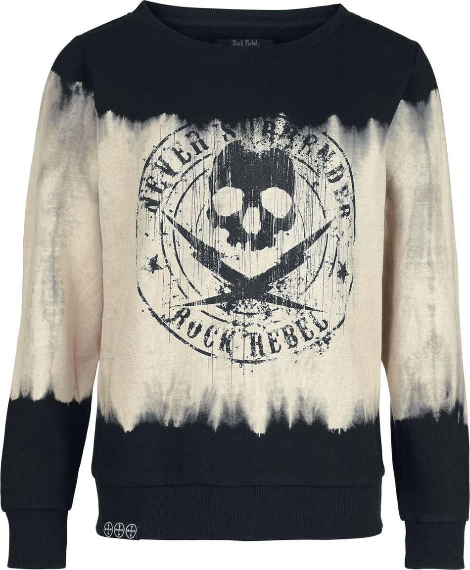 Sweat-shirt  de Rock Rebel by EMP - Rebels & Reapers - S à XXL - pour Femme - noir/gris - Rock Rebel by EMP