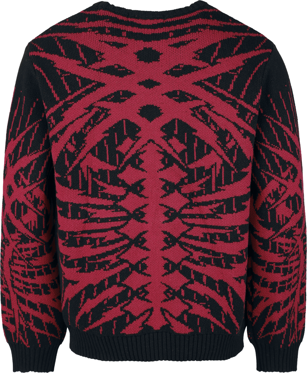 Pull tricoté  de Rock Rebel by EMP - Rebels & Reapers - S à XXL - pour Homme - noir/rouge - Rock Rebel by EMP - View 2