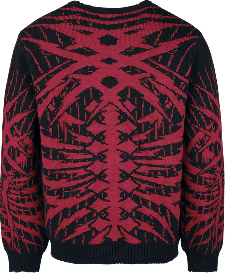 Pull tricoté  de Rock Rebel by EMP - Rebels & Reapers - S à XXL - pour Homme - noir/rouge - Rock Rebel by EMP - View 2