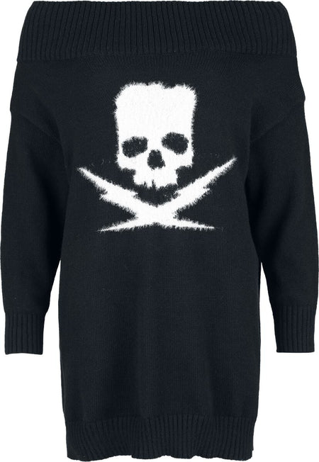 Pull tricoté  de Rock Rebel by EMP - Rebels & Reapers - S à XXL - pour Femme - noir - Rock Rebel by EMP