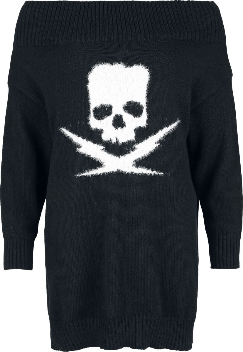 Pull tricoté  de Rock Rebel by EMP - Rebels & Reapers - S à XXL - pour Femme - noir - Rock Rebel by EMP