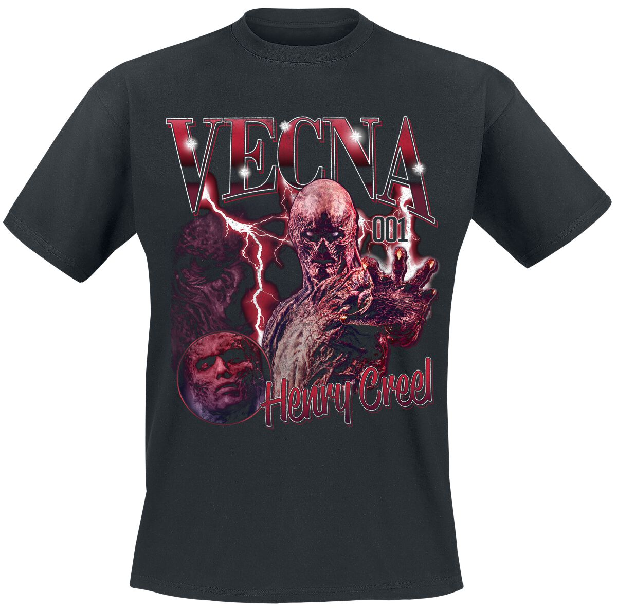 T-Shirt Manches courtes  de Stranger Things - Saison 5 - Vecna - S à 4XL - pour Homme - noir - Stranger Things