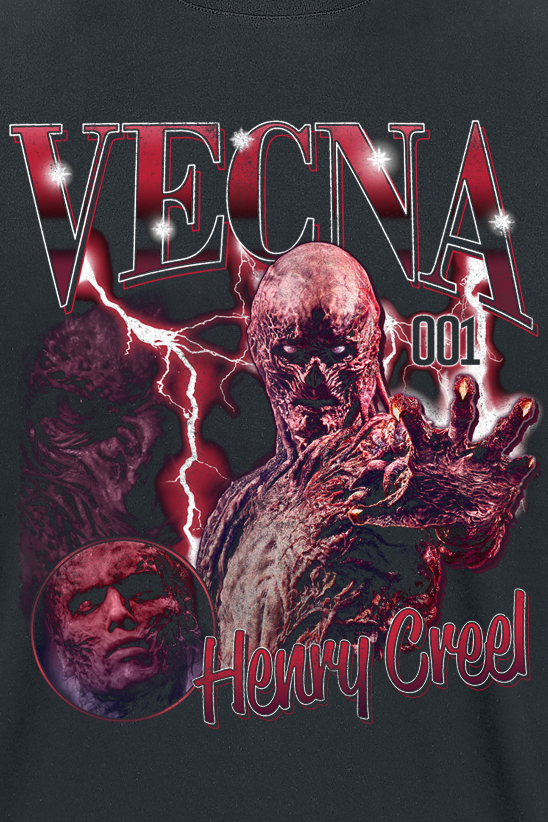 T-Shirt Manches courtes  de Stranger Things - Saison 5 - Vecna - S à 4XL - pour Homme - noir - Stranger Things - View 2