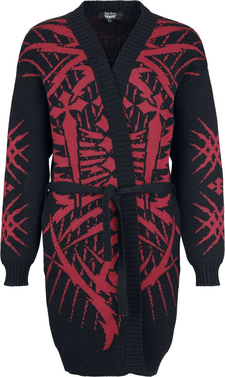 Gilets & Ponchos  de Rock Rebel by EMP - Rebels & Reapers - S à XXL - pour Femme - noir/rouge - Rock Rebel by EMP