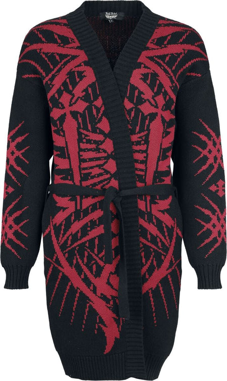 Gilets & Ponchos  de Rock Rebel by EMP - Rebels & Reapers - S à XXL - pour Femme - noir/rouge - Rock Rebel by EMP