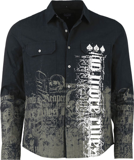 Chemise manches longues  de Rock Rebel by EMP - Rebels & Reapers - S à XXL - pour Homme - noir - Rock Rebel by EMP