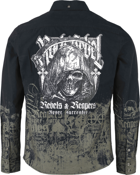 Chemise manches longues  de Rock Rebel by EMP - Rebels & Reapers - S à XXL - pour Homme - noir - Rock Rebel by EMP - View 2