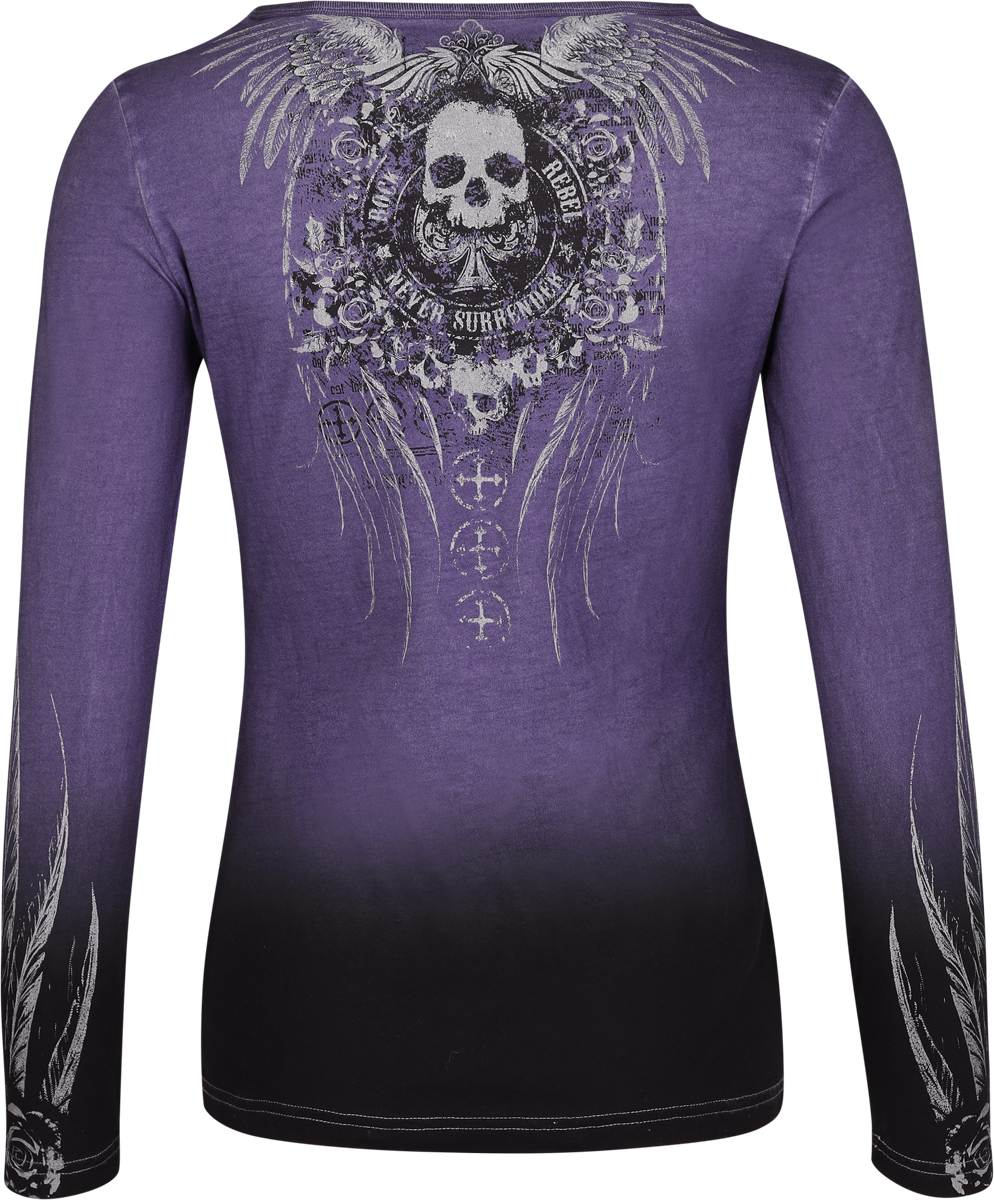 T-shirt manches longues  de Rock Rebel by EMP - Free Spirit - S à XXL - pour Femme - multicolore - Rock Rebel by EMP - View 2