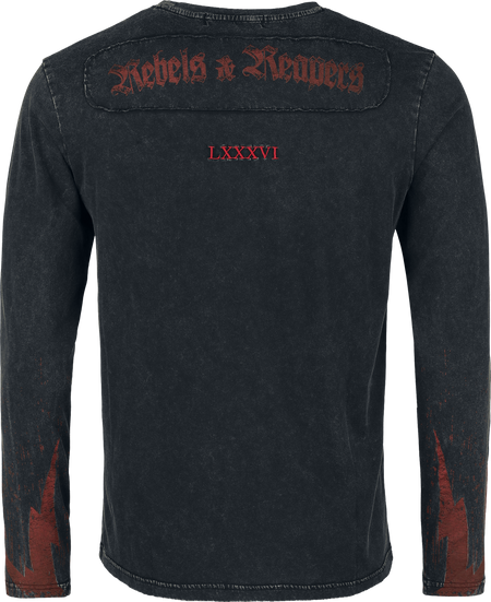 T-shirt manches longues  de Rock Rebel by EMP - Rebels & Reapers - S à XXL - pour Homme - multicolore - Rock Rebel by EMP - View 2