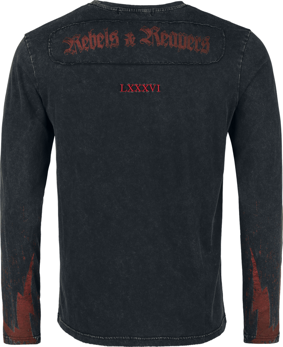 T-shirt manches longues  de Rock Rebel by EMP - Rebels & Reapers - S à XXL - pour Homme - multicolore - Rock Rebel by EMP - View 2