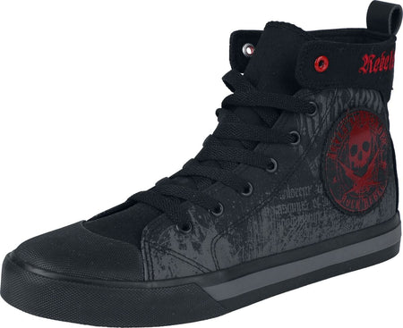 Baskets hautes  de Rock Rebel by EMP - Rebels & Reapers - EU36 à EU48 - pour Unisexe - noir - Rock Rebel by EMP