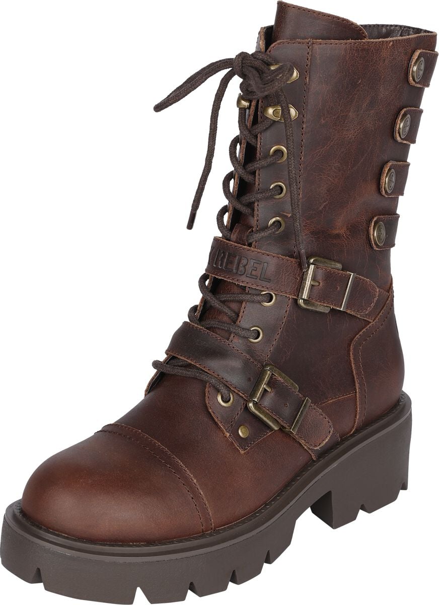 Bottes  de Rock Rebel by EMP - Original Sinner - EU37 à EU41 - pour Femme - marron - Rock Rebel by EMP