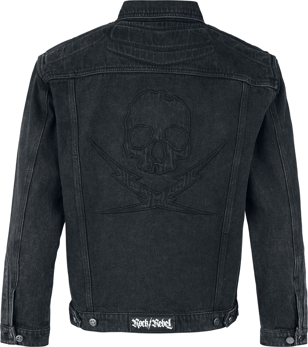 Veste en Jean  de Rock Rebel by EMP - Rebels & Reapers - S à XXL - pour Homme - gris - Rock Rebel by EMP - View 2