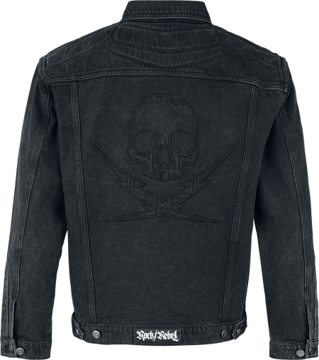 Veste en Jean  de Rock Rebel by EMP - Rebels & Reapers - S à XXL - pour Homme - gris - Rock Rebel by EMP - View 2
