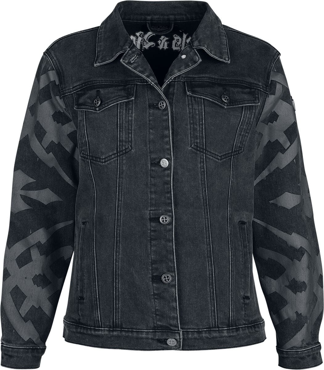 Veste en Jean  de Rock Rebel by EMP - Rebels & Reapers - S à XXL - pour Femme - gris - Rock Rebel by EMP