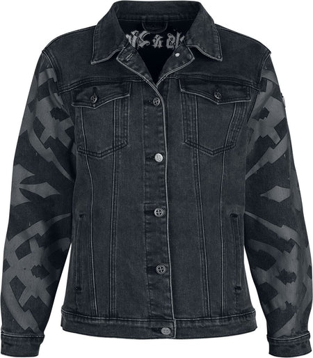 Veste en Jean  de Rock Rebel by EMP - Rebels & Reapers - S à XXL - pour Femme - gris - Rock Rebel by EMP