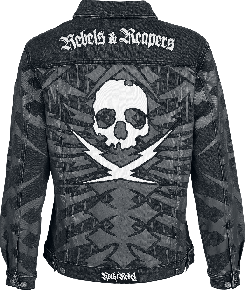 Veste en Jean  de Rock Rebel by EMP - Rebels & Reapers - S à XXL - pour Femme - gris - Rock Rebel by EMP - View 2