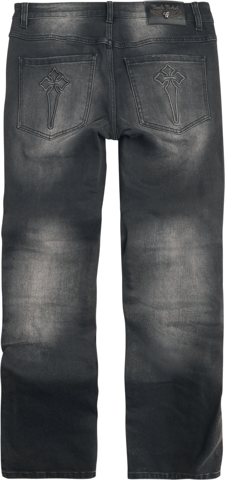 Jean  de Rock Rebel by EMP - Johnny (Boot-Cut) - W30L32 à W34L34 - pour Homme - noir - Rock Rebel by EMP - View 2