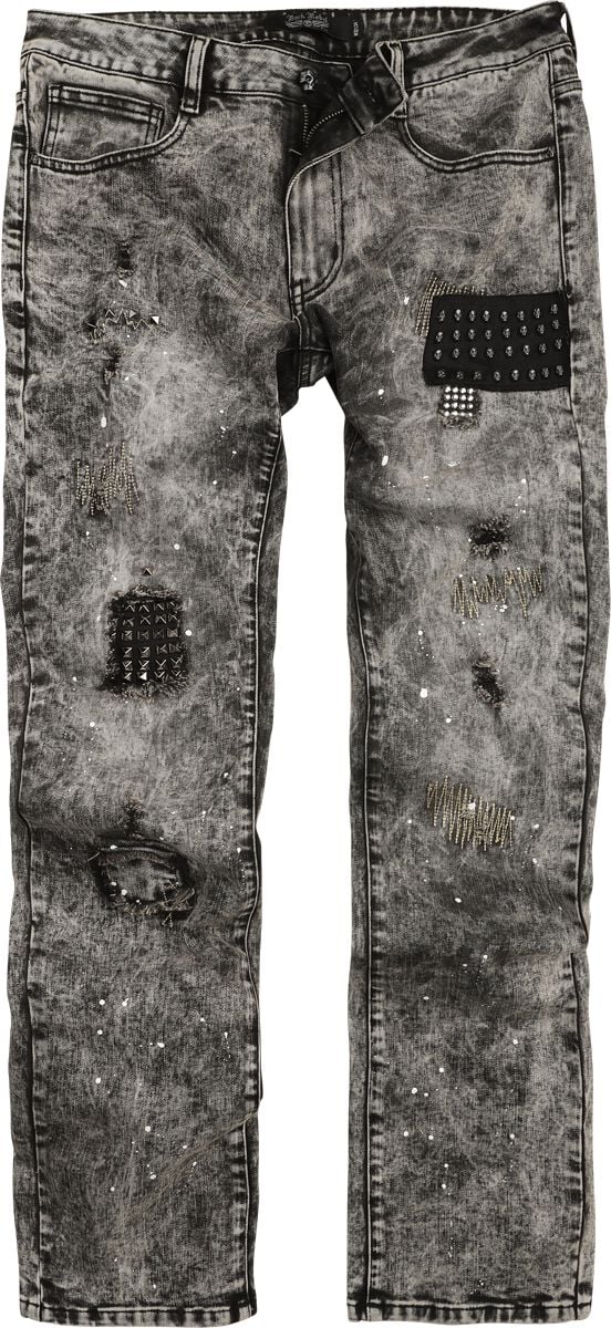 Jean  de Rock Rebel by EMP - Pete (Straight Fit) - W32L34 à W34L34 - pour Homme - noir - Rock Rebel by EMP