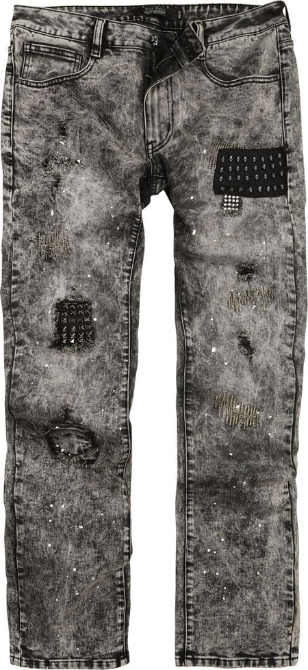 Jean  de Rock Rebel by EMP - Pete (Straight Fit) - W32L34 à W34L34 - pour Homme - noir - Rock Rebel by EMP
