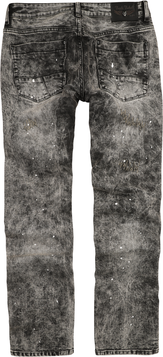 Jean  de Rock Rebel by EMP - Pete (Straight Fit) - W32L34 à W34L34 - pour Homme - noir - Rock Rebel by EMP - View 2