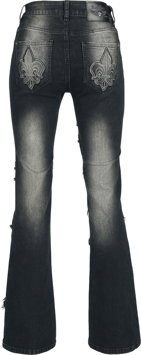 Jean  de Rock Rebel by EMP - Grace - Rebels & Reapers - W27L30 à W34L32 - pour Femme - noir - Rock Rebel by EMP - View 2