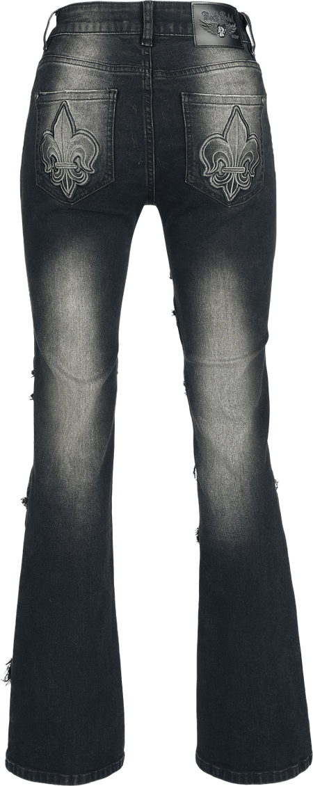 Jean  de Rock Rebel by EMP - Grace - Rebels & Reapers - W27L30 à W34L32 - pour Femme - noir - Rock Rebel by EMP - View 2