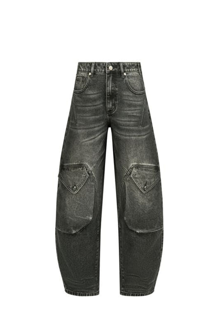 Jean  de Rock Rebel by EMP - Barrel ( wide Fit ) - W27L30 à W33L32 - pour Femme - gris - Rock Rebel by EMP
