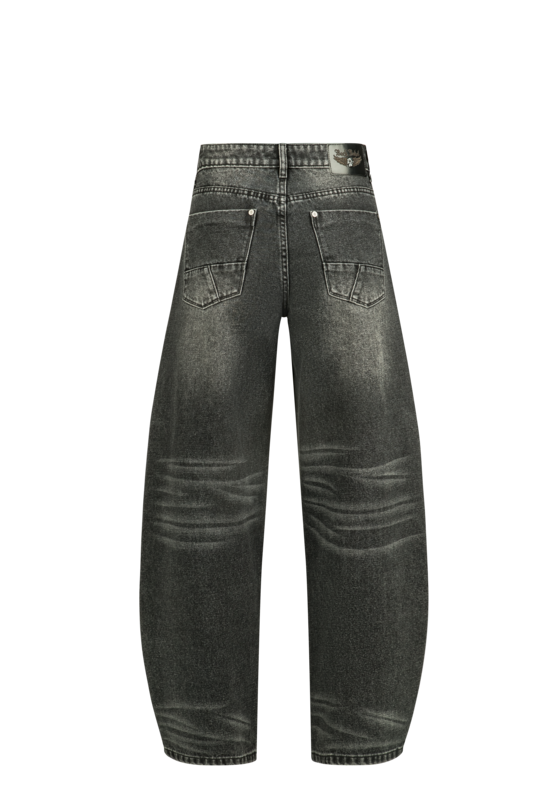 Jean  de Rock Rebel by EMP - Barrel ( wide Fit ) - W27L30 à W33L32 - pour Femme - gris - Rock Rebel by EMP - View 2