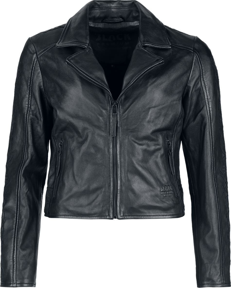 Veste en cuir  de Black Premium by EMP - Celtic Blessing - S à XXL - pour Femme - noir - Black Premium by EMP - View 2