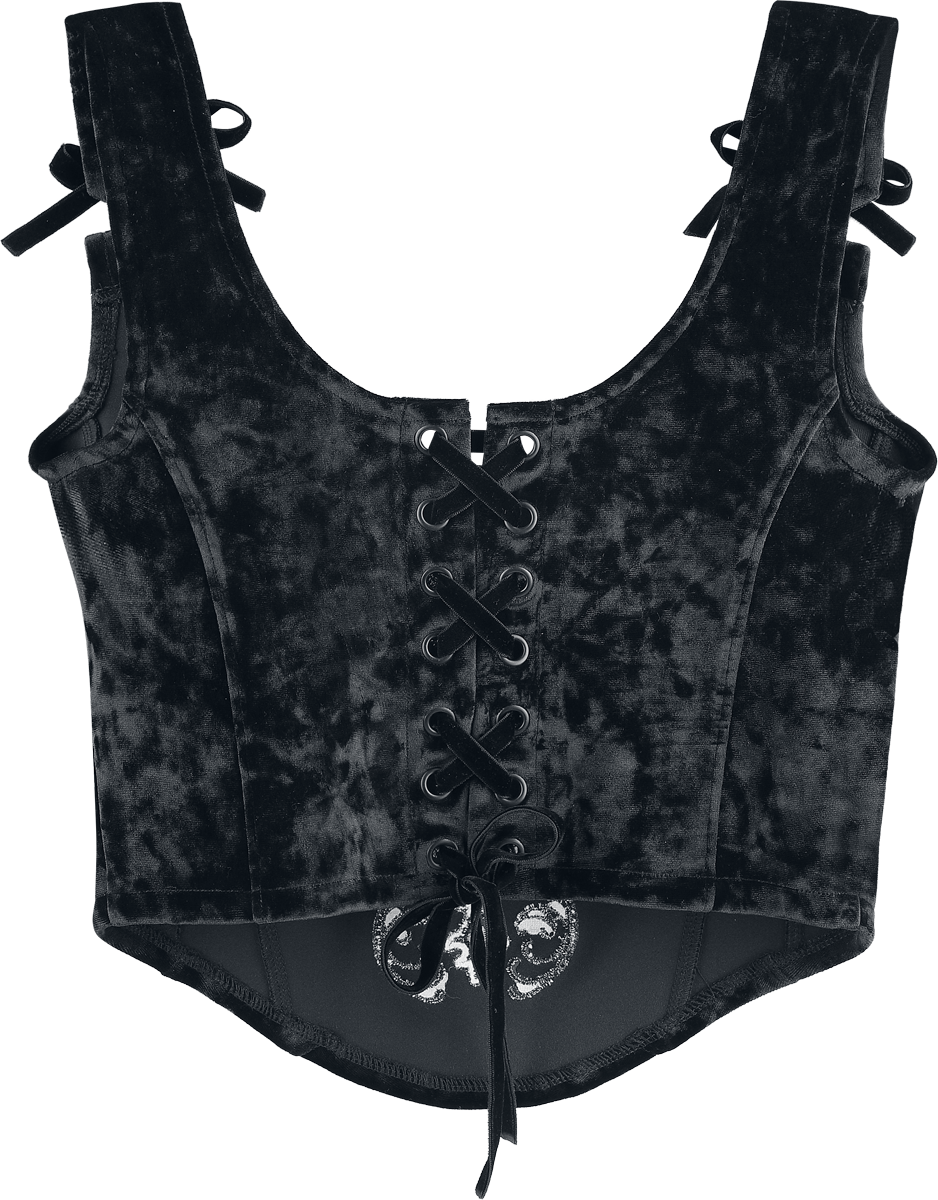Top Gothic de Gothicana by EMP - Countess Bathory Miedertop mit Schnürung - S à XXL - pour Femme - noir - Gothicana by EMP - View 2