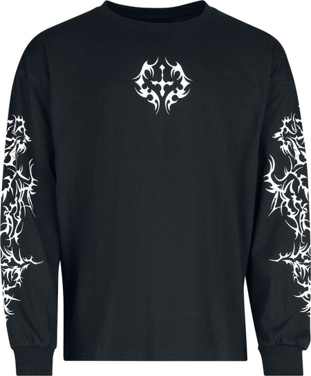 T-shirt manches longues Gothic de Black Blood by Gothicana - Bloodsworn to Tepes - S à XXL - pour Homme - noir - Black Blood by Gothicana