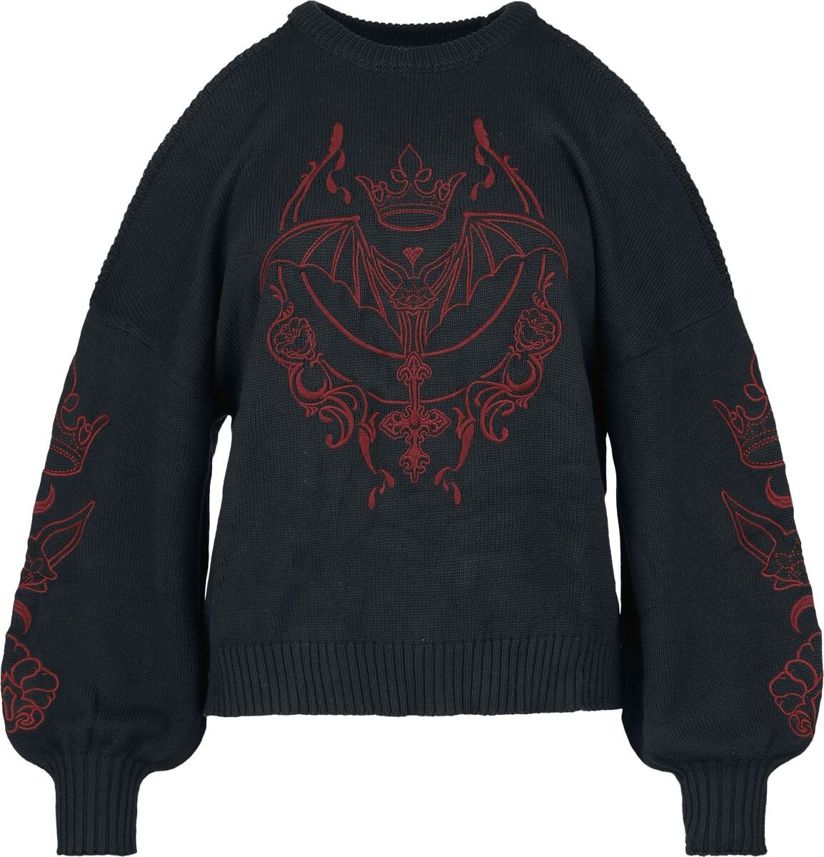 Pull tricoté Gothic de Gothicana by EMP - Countess Bathory - S à XXL - pour Femme - noir - Gothicana by EMP