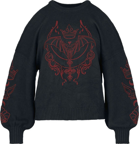 Pull tricoté Gothic de Gothicana by EMP - Countess Bathory - S à XXL - pour Femme - noir - Gothicana by EMP