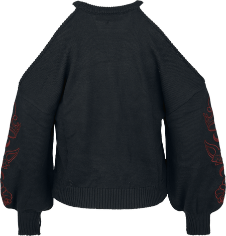 Pull tricoté Gothic de Gothicana by EMP - Countess Bathory - S à XXL - pour Femme - noir - Gothicana by EMP - View 2