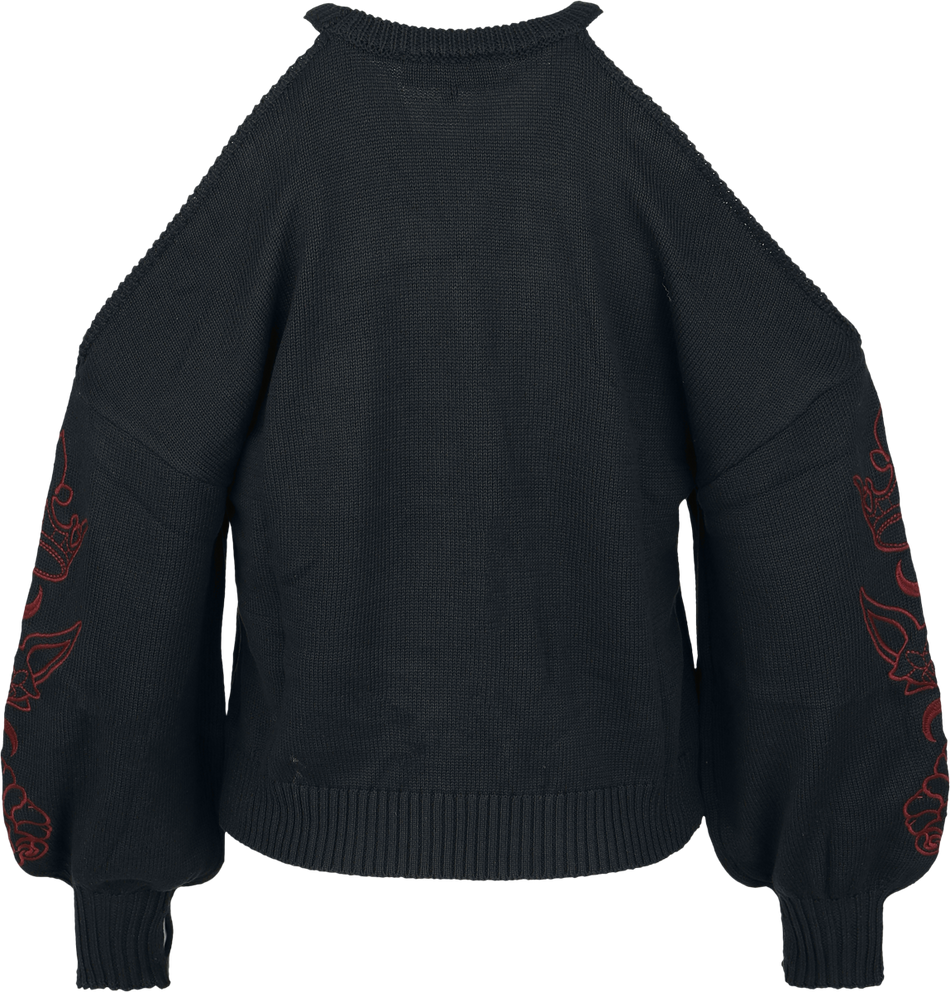 Pull tricoté Gothic de Gothicana by EMP - Countess Bathory - S à XXL - pour Femme - noir - Gothicana by EMP - View 2