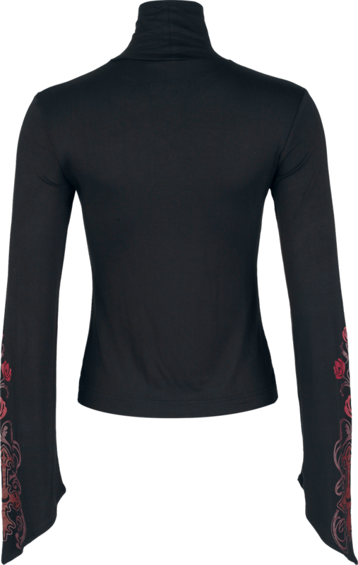 T-shirt manches longues Gothic de Gothicana by EMP - Countess Bathory - S à XXL - pour Femme - noir - Gothicana by EMP - View 2