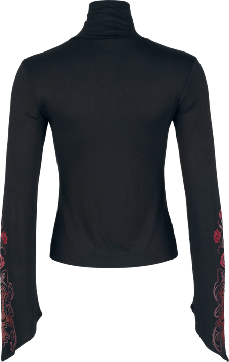 T-shirt manches longues Gothic de Gothicana by EMP - Countess Bathory - S à XXL - pour Femme - noir - Gothicana by EMP - View 2
