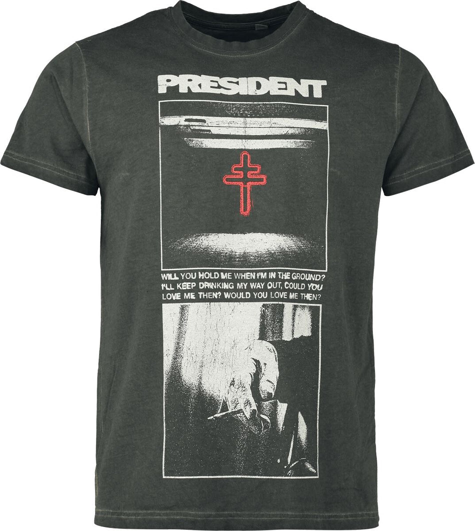 T-Shirt Manches courtes  de President - Rage - S à 3XL - pour Homme - anthracite - President